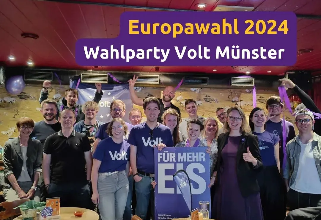 Volt Münster dankt für ein herausragendes Ergebnis bei der Europawahl!