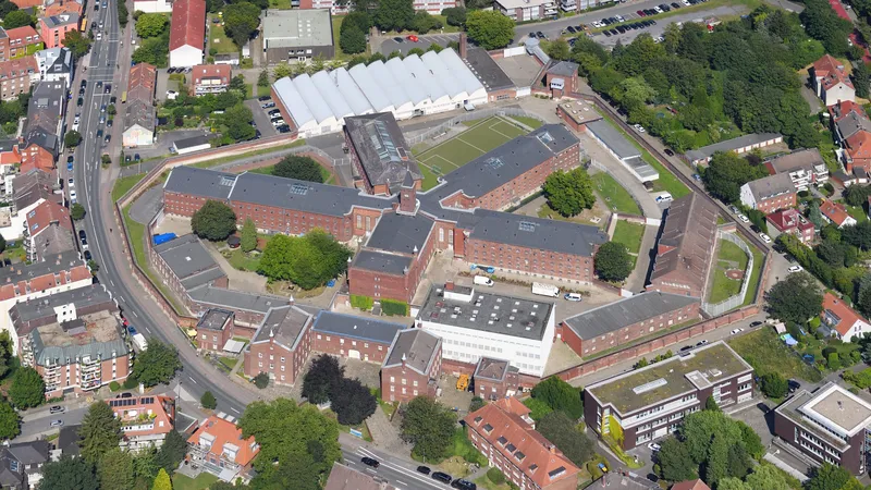 Luftaufnahme der Justizvollzugsanstalt Münster