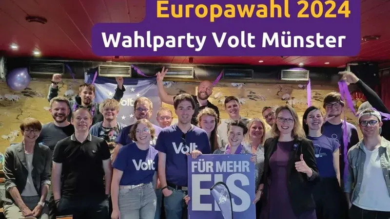 Volt Münster dankt für ein herausragendes Ergebnis bei der Europawahl!