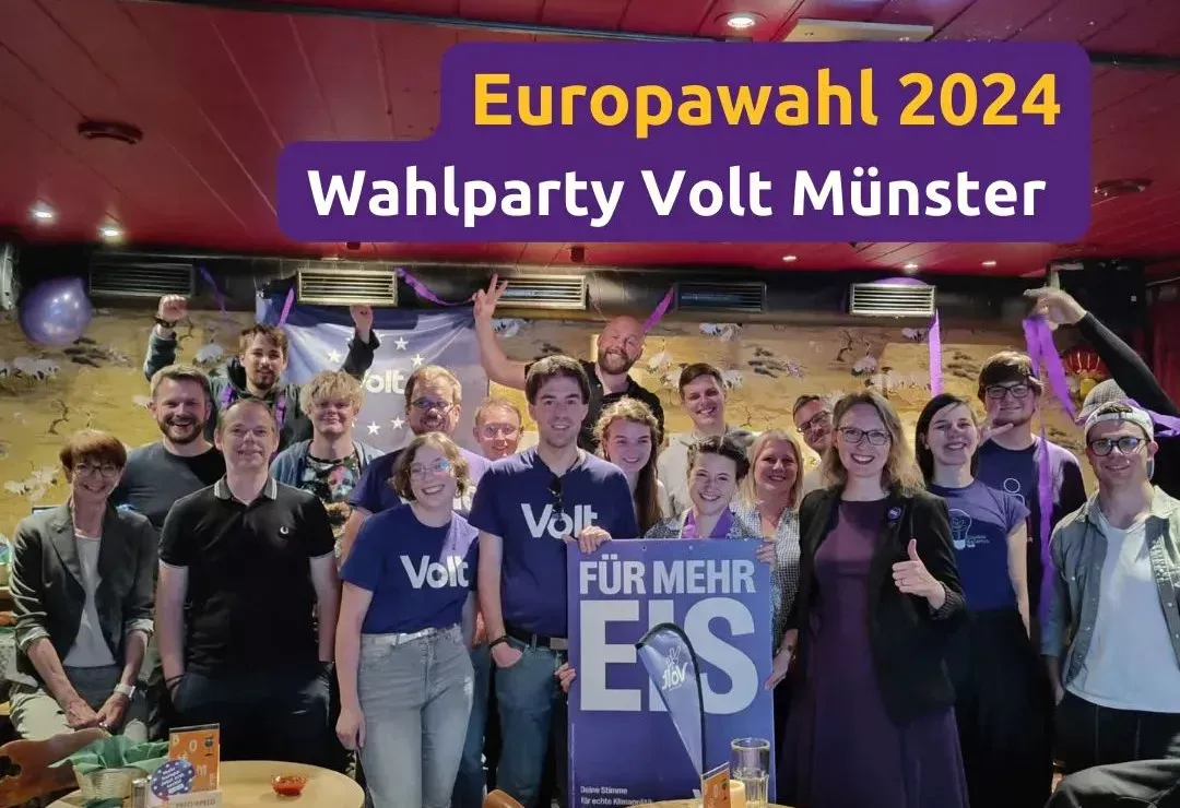 Volt Münster dankt für ein herausragendes Ergebnis bei der Europawahl!