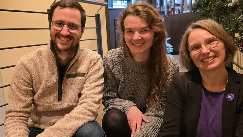 Bundestagskandidierende beim Neujahrsbrunch von Volt Münster