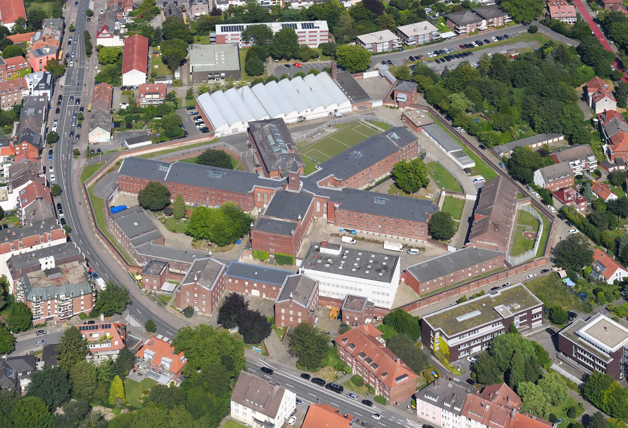 Luftaufnahme der Justizvollzugsanstalt Münster